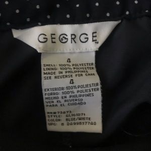 George Skirts - Women’s Navy and White Polka Dots Skirt George Skirts - Women’s Navy and White Polka Dots Skirt